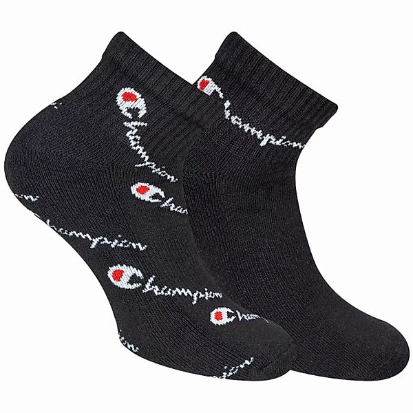 Champion Unisex Socken, 2 Paar - Ankle Socks Fashion, Logo Schwarz EU 35-38 günstig online kaufen