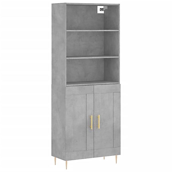 vidaXL Highboard Betongrau 69,5x34x180 cm Holzwerkstoff 3189945 günstig online kaufen