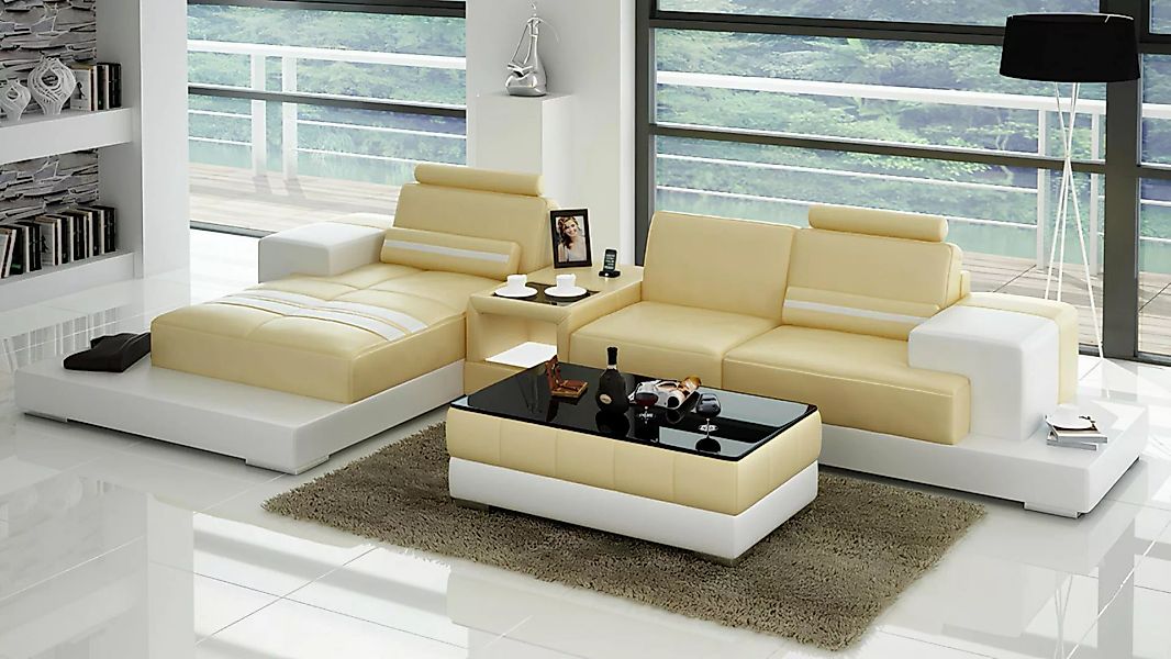 Xlmoebel Sofa Modernes Ledersofa in Eckform Wohnlandschaft mit Design - Eck günstig online kaufen