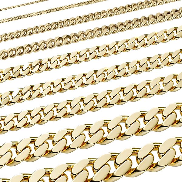 HOPLO Panzerkette Goldkette Panzerkette Länge 36cm günstig online kaufen