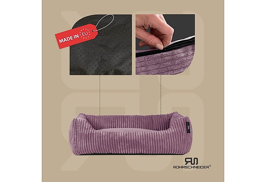 Rohrschneider Tierbett Hundebett Hundekorb Cordstoff, inkl. Gassibeutel günstig online kaufen