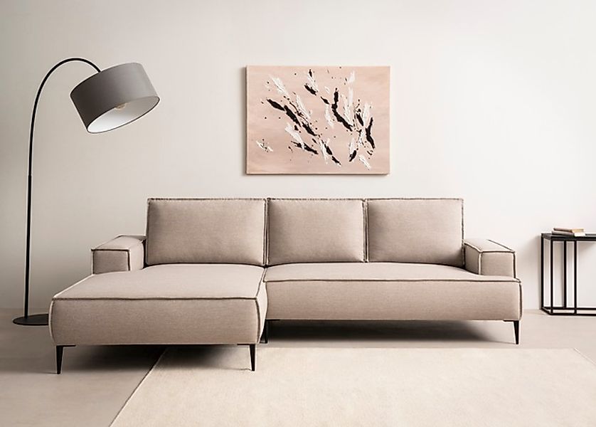andas Ecksofa »TVINNU, L-Form, 275cm, in Cord und Flachgewebe«, wahlweise R günstig online kaufen