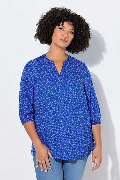 Angel of Style Longbluse Bluse A-Linie Viskose Herz-Muster 3/4-Ärmel günstig online kaufen