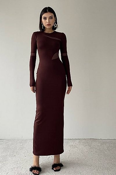 WOMAN VISION Minikleid Langärmeliges Maxikleid mit Rückenschlitz. günstig online kaufen