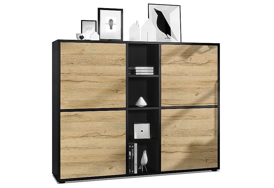 Vladon Highboard Cuba V3 (Highboard, Schrank Anrichte Cuba V3 mit 12 Fächer günstig online kaufen
