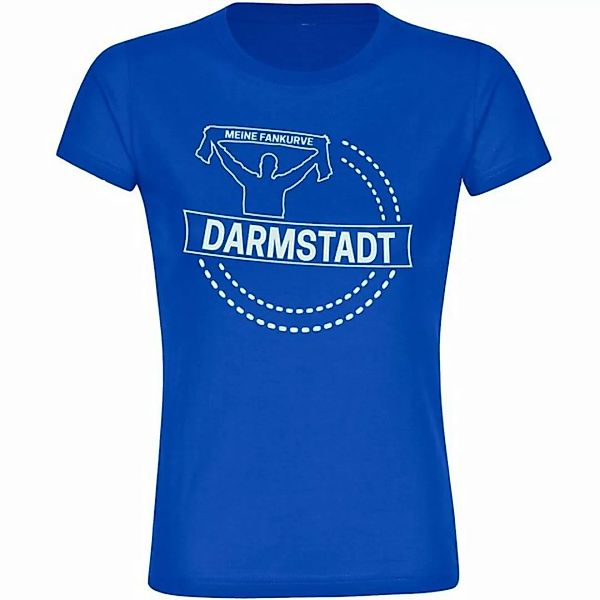 multifanshop T-Shirt Damen Darmstadt - Meine Fankurve - Frauen günstig online kaufen