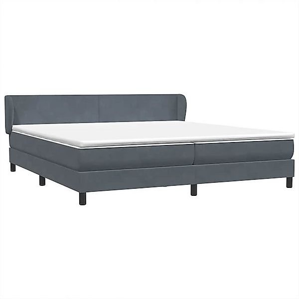 vidaXL Bett Boxspringbett mit Matratzen Dunkelgrau 180x210 cm Samt günstig online kaufen