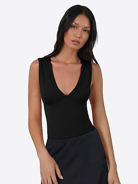 Imily Bela Tanktop Damen ärmelloses Top mit tiefem V-Ausschnitt Figurbetone günstig online kaufen