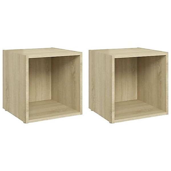 furnicato TV-Schrank TV-Schränke 2 Stk. Sonoma-Eiche 37x35x37 cm Holzwerkst günstig online kaufen