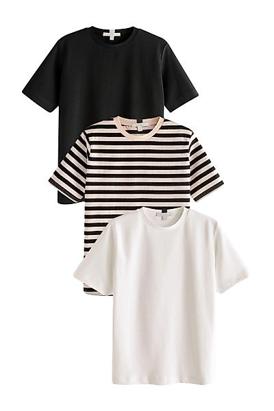 Next T-Shirt Schweres Basic-T-Shirt 100 % Baumwolle, günstig online kaufen