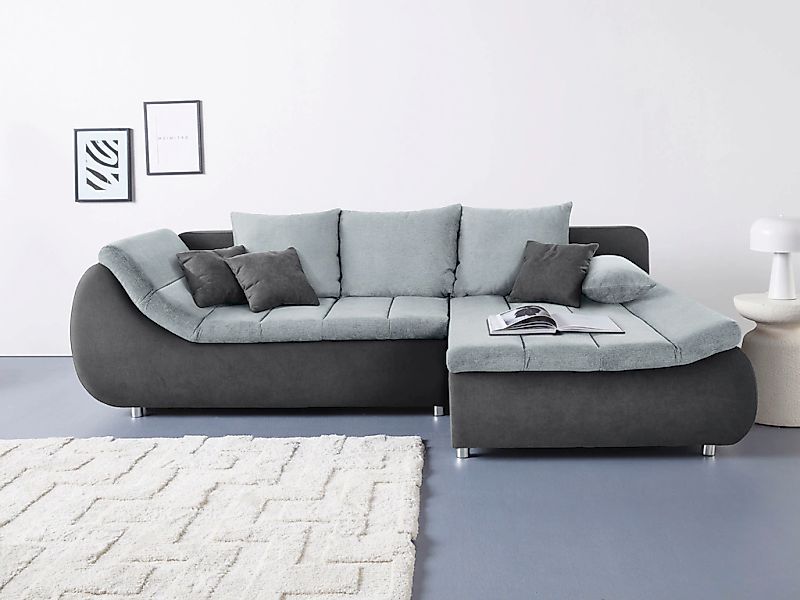 Home affaire Ecksofa "Imola, elegant und modern, aktuelle Steppung im Sitz, günstig online kaufen