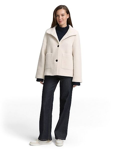 TOM TAILOR Blouson structured wool look jacket structure beige melange günstig online kaufen