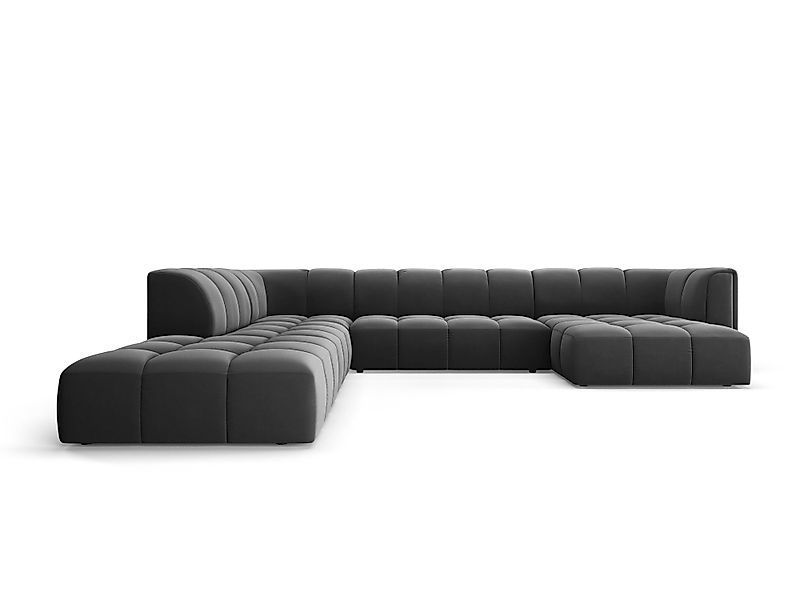 Milo Casa | Panorama-Ecksofa Francesca Samt links 7-Sitzer günstig online kaufen