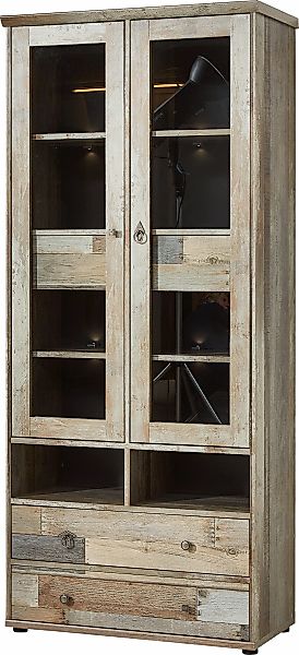 Innostyle Glasvitrine "BONANZA" 1 Stk. tlg. Glastüren, 10 Fächer, 4 Schübe, günstig online kaufen