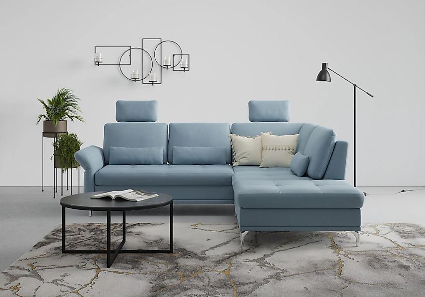 Home affaire Ecksofa "Palm Beach L-Form" Federkern, mit Sitztiefenverstellu günstig online kaufen