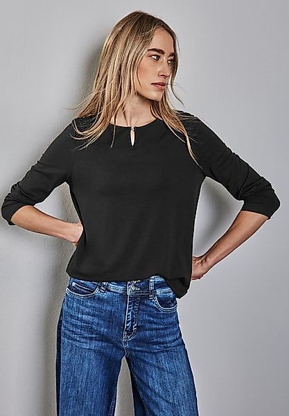 STREET ONE 3/4-Arm-Shirt mit Cut-Out Ausschnitt günstig online kaufen