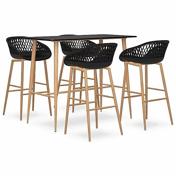 vidaXL 5-tlg. Bar-Set Schwarz Modell 16 günstig online kaufen