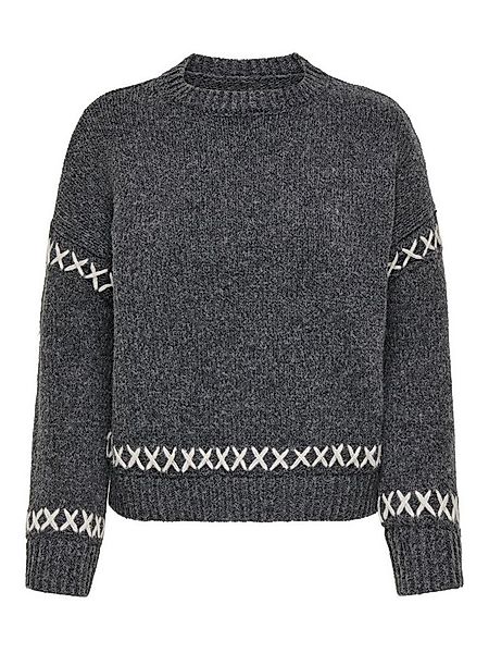 ONLY Strickpullover Strickpullover Rundhals Langarm Weich Ziernähte ONLAMAN günstig online kaufen