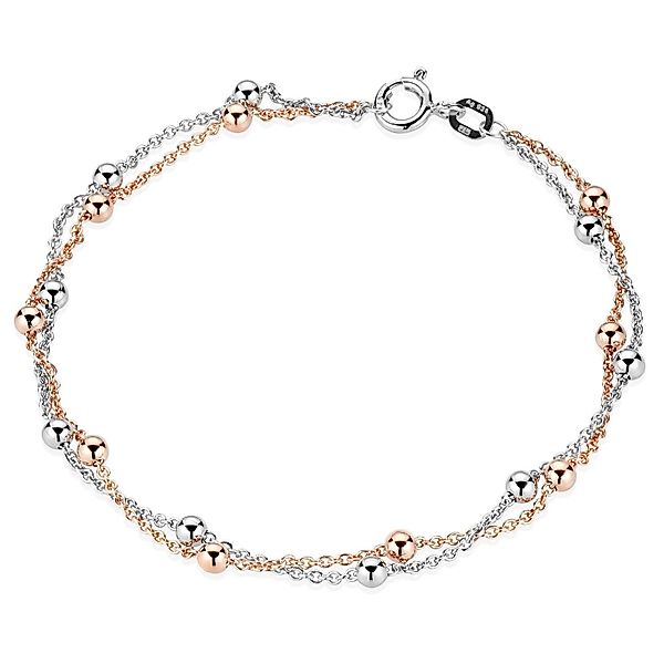 Materia Armkette Damen Kugeln Bicolor Rosegold günstig online kaufen