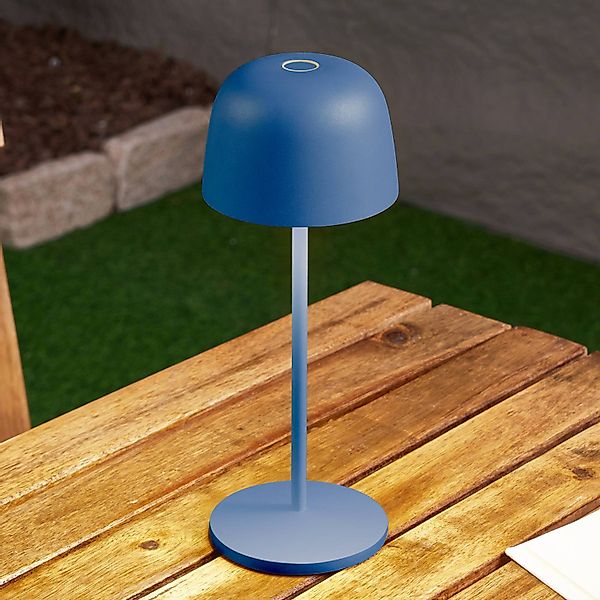 Lindby LED-Akku-Tischleuchte Arietty, blau, dimmbar, IP65 günstig online kaufen
