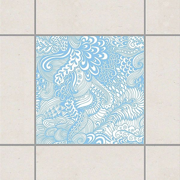 Fliesenaufkleber Muster & Textur Poseidons Garten Light Blue günstig online kaufen