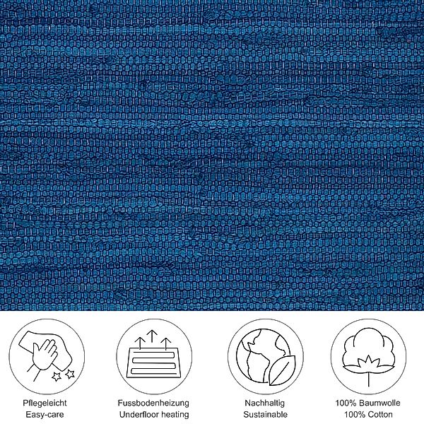 THEKO Teppich »Happy Cotton Fleckerl, handgewebt«, rechteckig, 5 mm Höhe, F günstig online kaufen