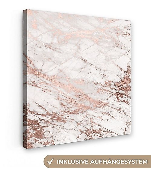 OneMillionCanvasses® Leinwandbild Marmor - Rosa - Luxus - Marmoroptik - Gli günstig online kaufen