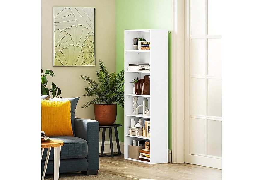 HOMCOM Bücherregal freistehendes Standregal mit verstellbaren Regalen, Akte günstig online kaufen