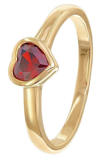 trendor Goldring DamenGold 333/8K Mit Rotem Zirkonia Herz günstig online kaufen