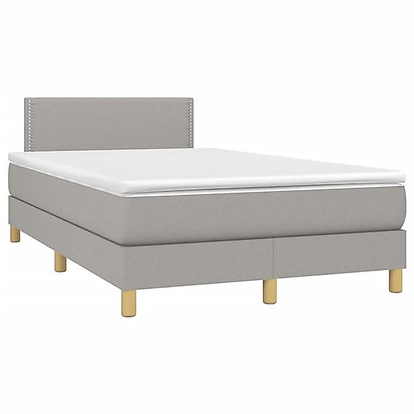 vidaXL Boxspringbett mit Matratze Hellgrau 120x190 cm Stoff 3269765 günstig online kaufen
