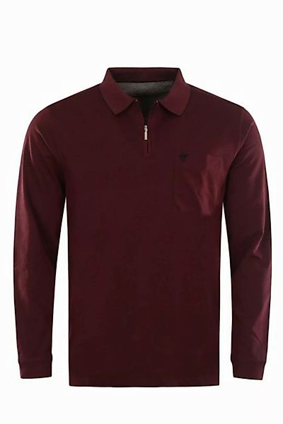 Hajo Langarm-Poloshirt H Polo 1/1 Arm Softknit weinrot günstig online kaufen