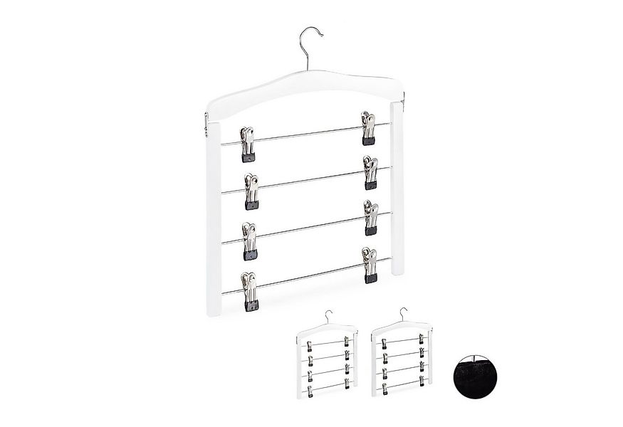 relaxdays Rockbügel mehrfach 3er Set, weiß günstig online kaufen