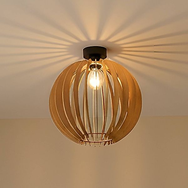 Deckenleuchte Clay, Ø 23 cm, Birkensperrholz, E27 günstig online kaufen