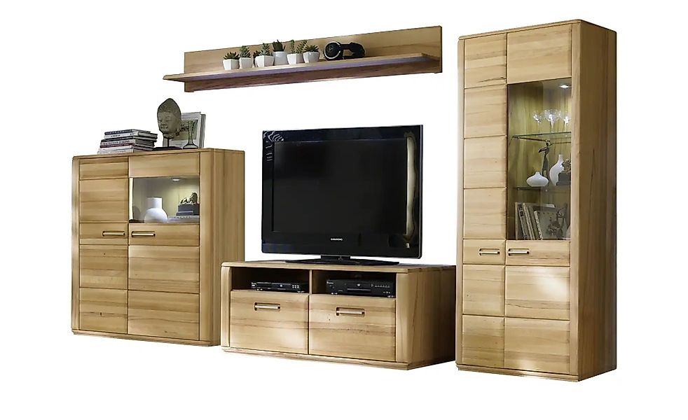 Woodford Wohnwand   Dio ¦ holzfarben ¦ Maße (cm): B: 338 H: 209 T: 51.0 Kom günstig online kaufen