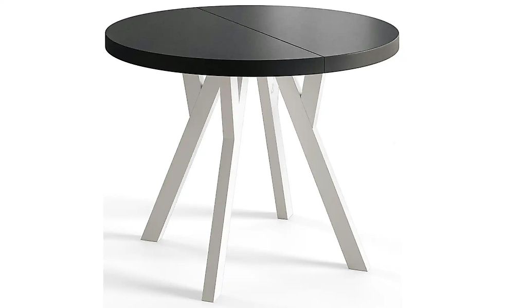 Esstisch ausziehbar Ove ¦ schwarz ¦ Maße (cm): B: 80 H: 77  Ø: 80 Tische > günstig online kaufen