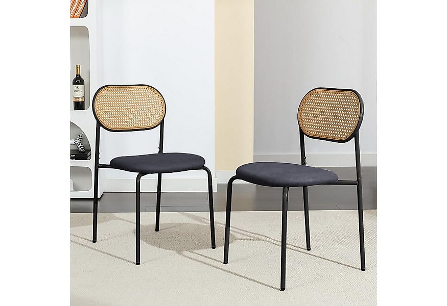 Furnishings Home Rattanstuhl 4-Fußstuhl Polsterstühle Esszimmerstuhl (2 tlg günstig online kaufen