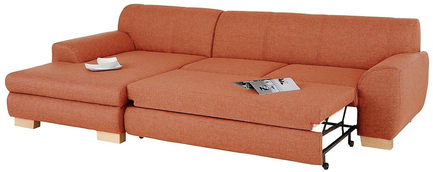 Home affaire Ecksofa "Nika L-Form" Polsterecke, Struktur fein oder Melrose/ günstig online kaufen