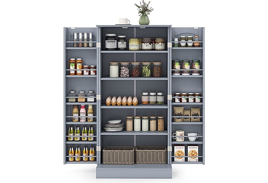 COSTWAY Küchenbuffet Küchenschrank Vorratsschrank mit verstellbarer Ablage, günstig online kaufen