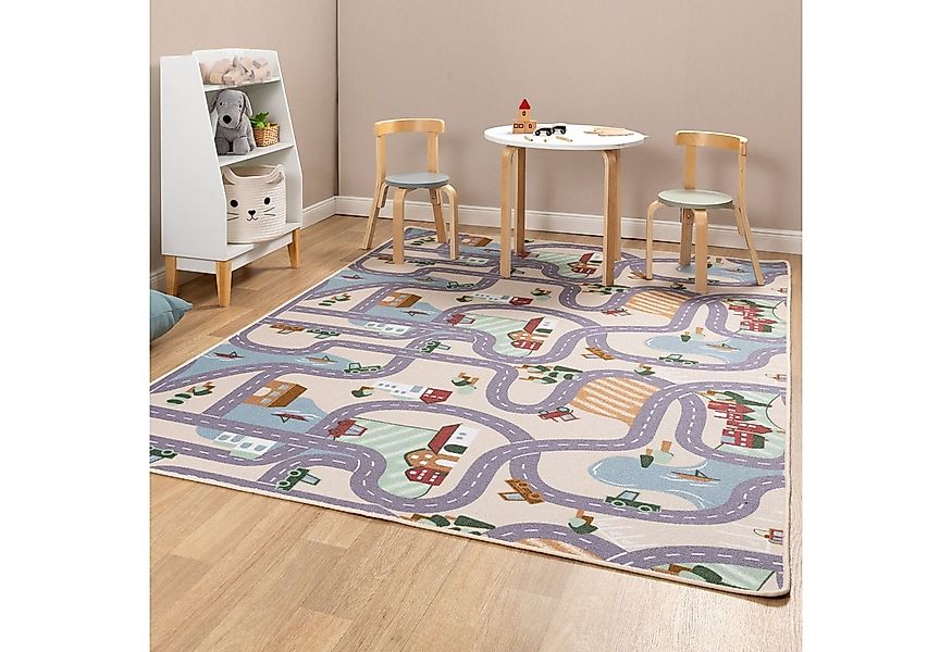 Steffensmeier Kinderteppich Matteo, Rechteckig, Straßenteppich, Kinderzimme günstig online kaufen