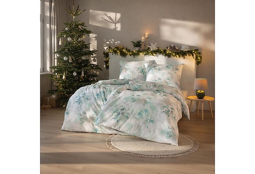 Estella Bettwäsche Estella Kuschel Flanell Bettwäsche 155x220 Frosted flowe günstig online kaufen