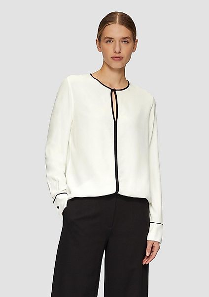 s.Oliver Langarmbluse Bluse Viskosebluse mit Kontrastdetails günstig online kaufen