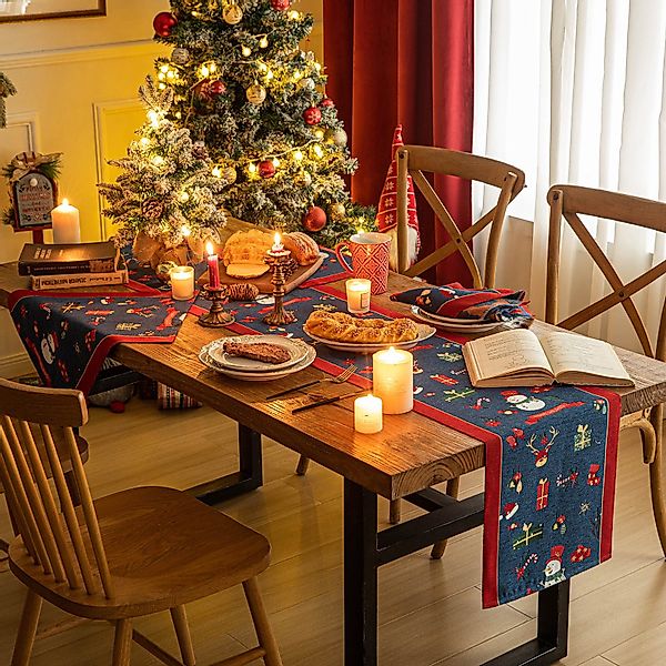 Rosnek Tischläufer Weihnachtselemente, Tischset, für Party günstig online kaufen