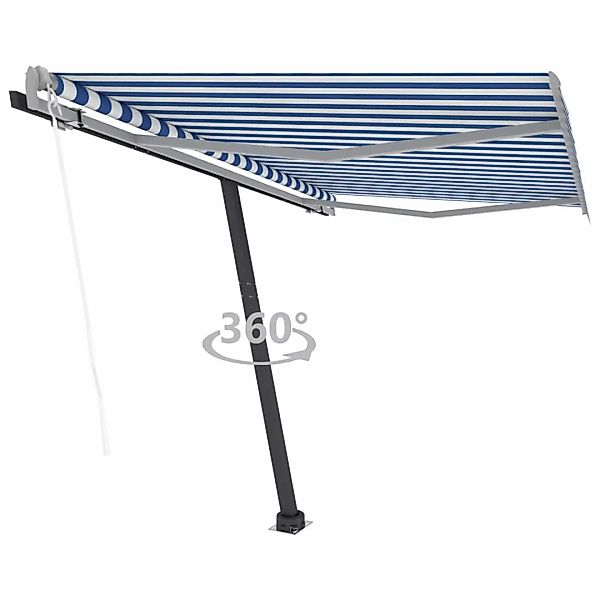 Standmarkise Automatisch 300x250 Cm Blau/weiß günstig online kaufen