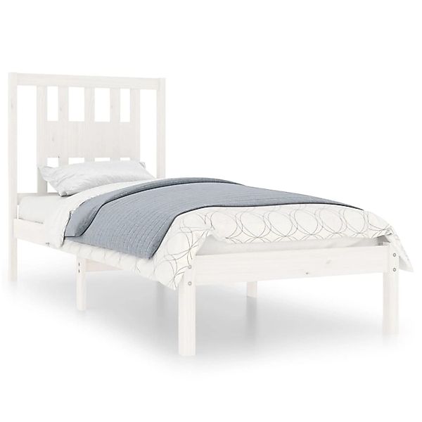 vidaXL Massivholzbett Weiß 90x190 cm 3FT Single1156010 günstig online kaufen
