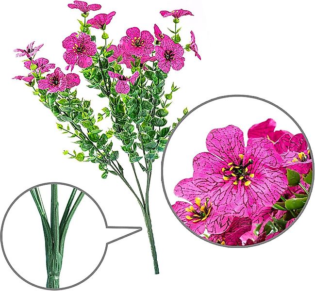 Kunstblumenstrauß Frühling Künstlicher Blumenstrauß Outdoor Balkonpflanzen, günstig online kaufen