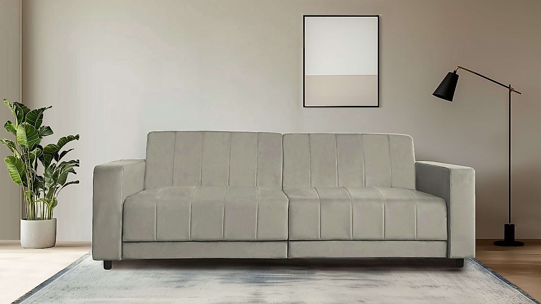 Dorel Home 3-Sitzer »Allie II Schlafsofa 225 cm«, Bett-Funktion (108/190cm) günstig online kaufen