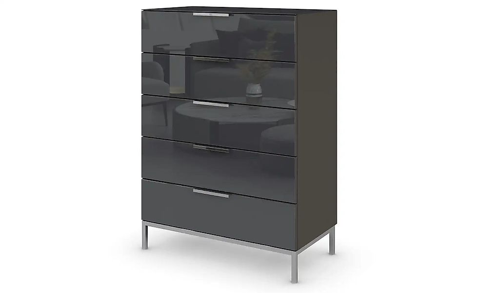 Kommode  Frome ¦ schwarz ¦ Maße (cm): B: 80 H: 110 Kommoden & Sideboards > günstig online kaufen