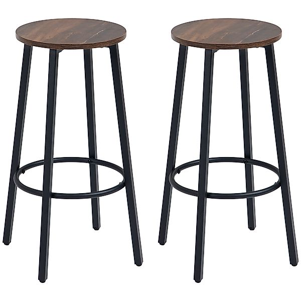 HOMCOM Barhocker Barstühle mit Fußstütze (Tresenstuhl, günstig online kaufen