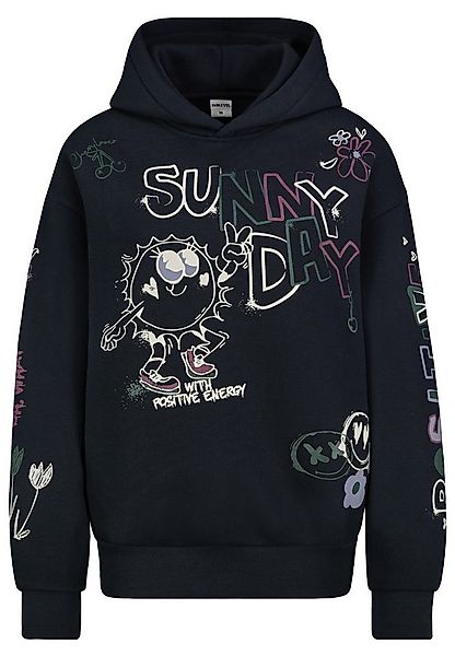 SUBLEVEL Hoodie Mit Kapuze und farbenfrohem Motivprint (1-tlg) Positive Vib günstig online kaufen