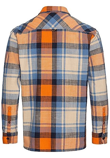 camel active Langarmhemd Kariertes Hemd aus reiner Baumwolle günstig online kaufen